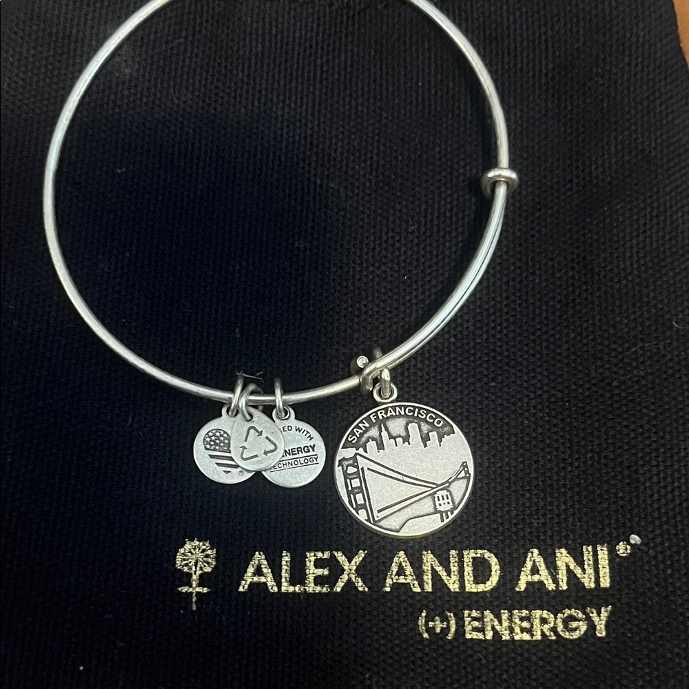 Alex and Ani Silver San Francisco Charm Bangle